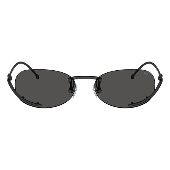 New DIESEL Black Semi Rimless Round DL1004 109/87 Sunglasses Women - Picture 2 of 6